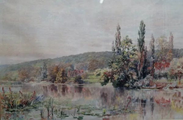 Thomas Hunn (1857-1928), Hardwicke House near Mapledurham, watercolour, signed, 50cm x 75cm.