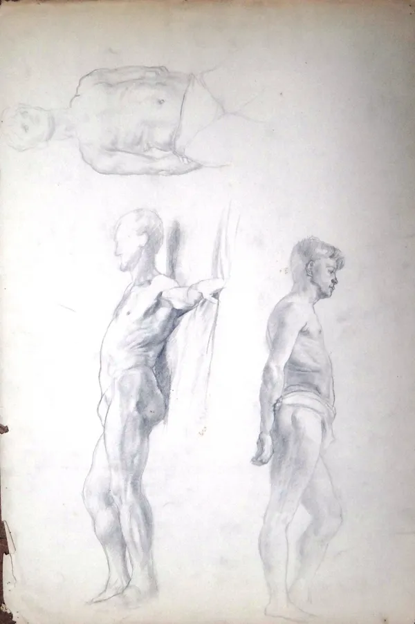 Hilda Carline (1889-1950) and others, A folio of life drawings, pencil, some signed and dated '1920' and '1922', various sizes, (folio). Hilda Carline