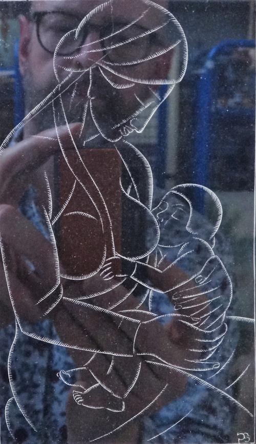 Eric Gill (1882-1940), Mother and child; The Tennis player; two wood engravings from the 1929 Cleverdon suite, the larger 12.5cm x 10cm.(2)
