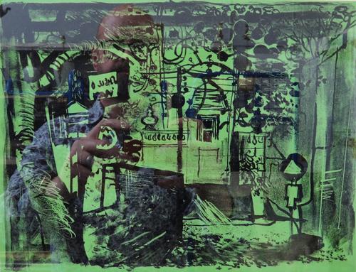John Piper (1903-1992), Figures from a seal; Niton Isle of Wight; Untitled, three lithographs, the larger three 28.5cm x 22cm.(3) ARR