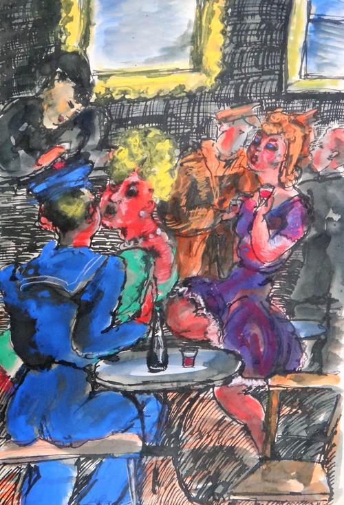 Vera Cunningham (1897-1955), A group of twenty illustrations, including war time scenes, London Types, Charlotte's Progress and others, some ink and g