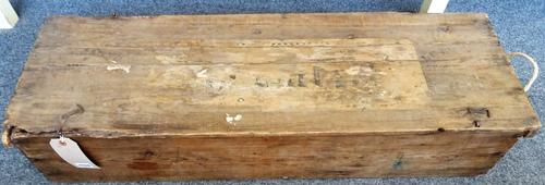 A 'Braund' lawn skittles set, c. 1920, ash and beech in a lidded rectangular box. 'L.C Braund Sports Depot Bath, 99cm wide.