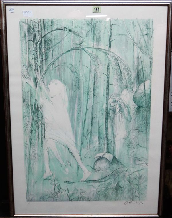 Arthur Boyd (1920-1999), Woodland scenes, two colour lithographs, signed and numbered in pencil, each 73cm x 50cm.; together with a further print by J