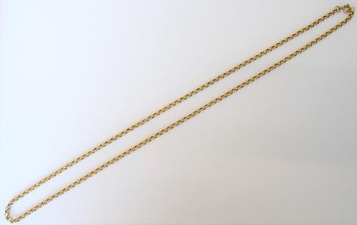 A 9ct gold circular link neckchain, on a boltring clasp, weight 12.2 gms.