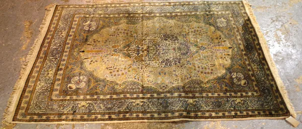 An Indian rug, 225cm x 142cm.