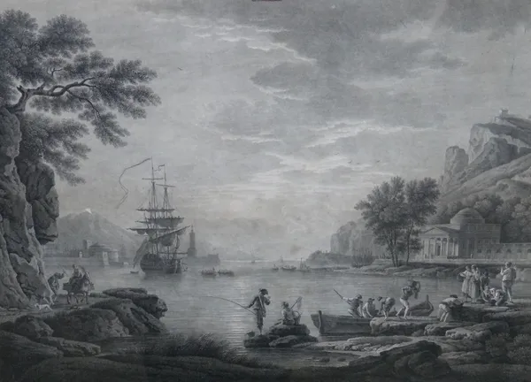 After Richard Wilson, Ceyx and Alcyone; After Vernet, A Calm, two engravings, the larger 46.5cm x 59cm. (2)