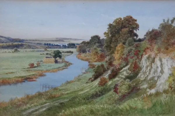 Cyril Ward (British, 1863-1935), The River Arun, Sussex, watercolour, signed, 29cm x 45cm.