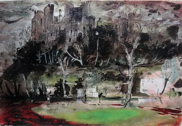 John Piper (British 1903-1992) Ludlow Castle, colour screenprint, signed and numbered in pencil 79/100 (in lower margin), 54cm x 80cm. ARR