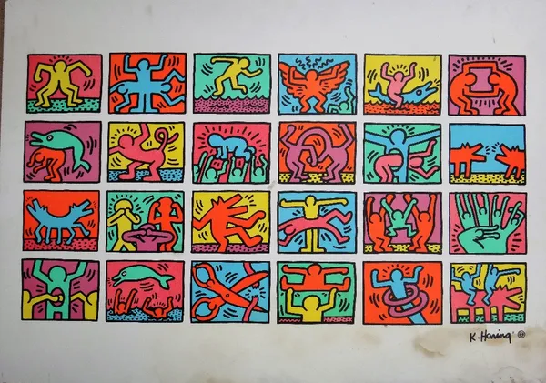 Keith Haring (American 1958 - 1990), Retrospect 1989, print, Nouvelles Images, printed in France 1996, unframed, 70cm x 100cm.