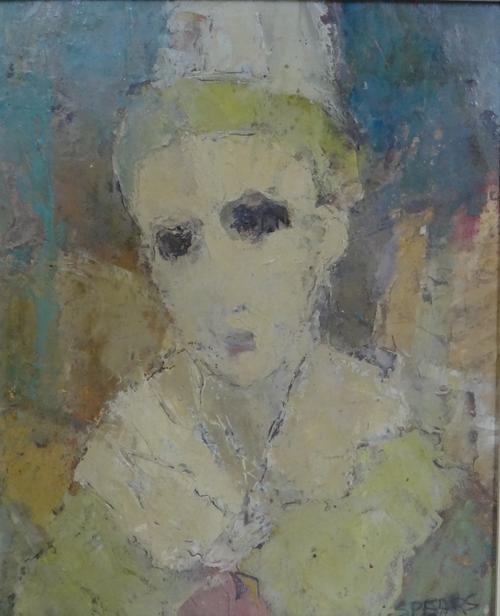 Frank Sydney Spears (South African 1906-1991), Head study, oil on board, signed, 28cm x 22.5cm.