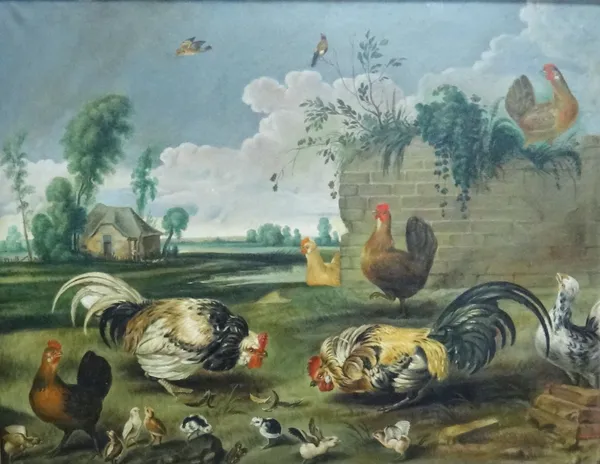 After Frans Snyders, Birds in a landscape, oil on canvas, 89cm x 114cm.