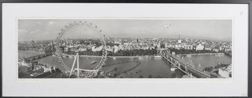 Jeffrey Jaye, 'The Thames and Concorde', a black and white photographic print, limited edition, 138 / 250, titled, signed and limitation in pencil on