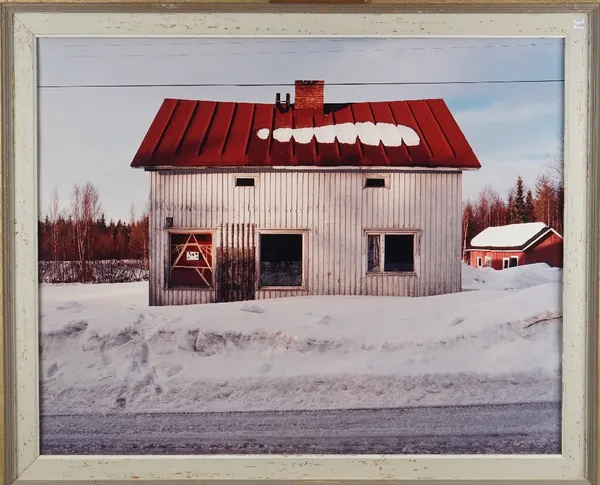 Esko Mannikko, (Finnish b.1959) 'Kuivaniemi' (old House), coloured print, 1995, framed, signed in pencil to the rear and detailed lt edition 8/20, 100