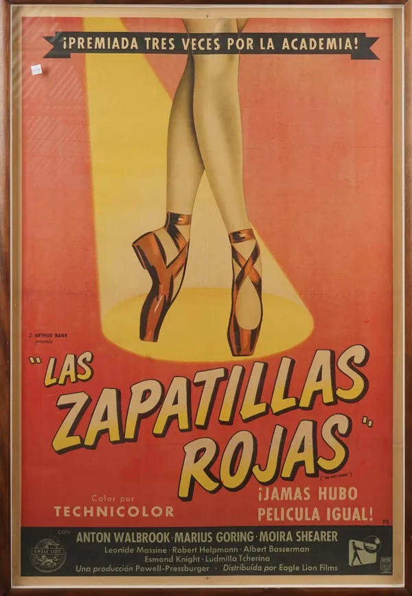 'The Red Shoes', 'Las Zapatillas Rojas' (1948) Eagle Lion Films, J. Arthur Rank Film, directors Michael Powell and Emeric Pressburger, possibly laid d