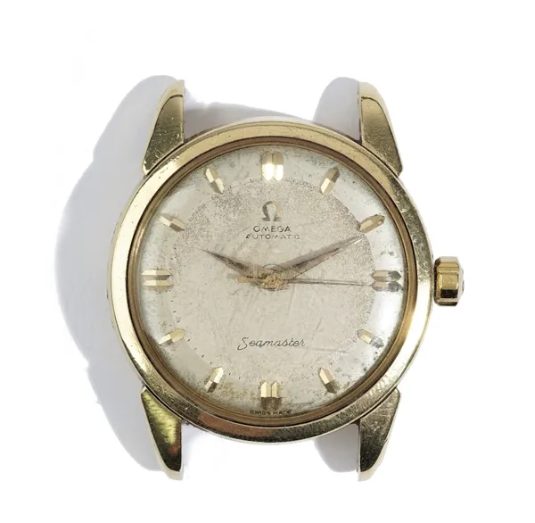 An 18ct gold Omega Seamaster Automatic circular cased gentleman's wristwatch, the jewelled automatic movement detailed Omega Watch Co Swiss twenty 20