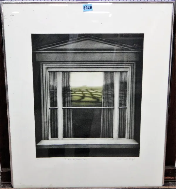 Dorothea Wight (1944-2013), 'Oh to be in Devon now'; Balustrade, two, colour etchings with aquatint, both signed, inscribed and numbered, the larger 4