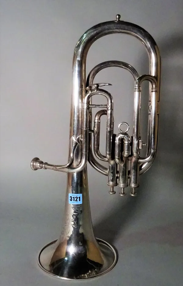 A 'Besson & Co' Euphonium, silver plated.