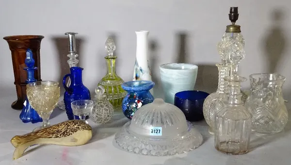 A quantity of 19th century and later cut glass, to include vases, glasses, decanters and sundry, (qty).