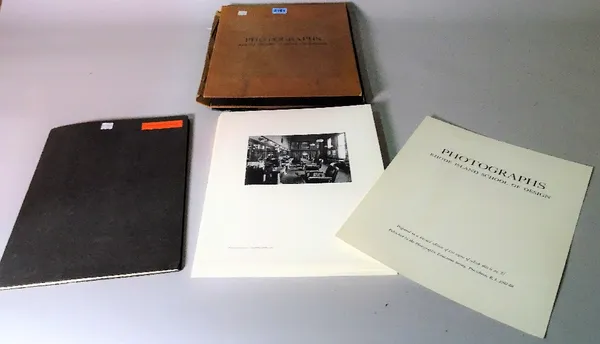 Photographic interest, comprising; Rhode Island School of Design folio, 81/150, 1967-68 (a.f) and a Prace Jindincha Kocha, each containing various ima