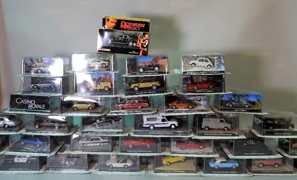 Toys, the James Bond Car Collection, approximately one hundred and fourty-three boxed models and associated magazines. (approx 143)