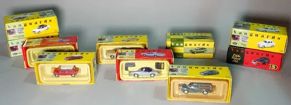 Toys, ''VANGUARDS', a group of ten boxed car models. (10)