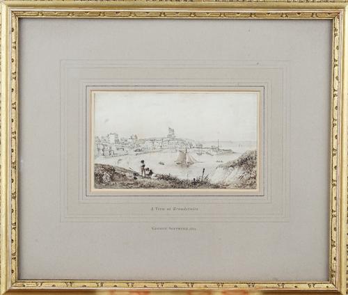 George Shepherd (British 1784-1862), A View at Broadstairs, pen, ink and grey wash over pencil, 9cm x 14.5cm.Provenance: From the collection of HRH Th