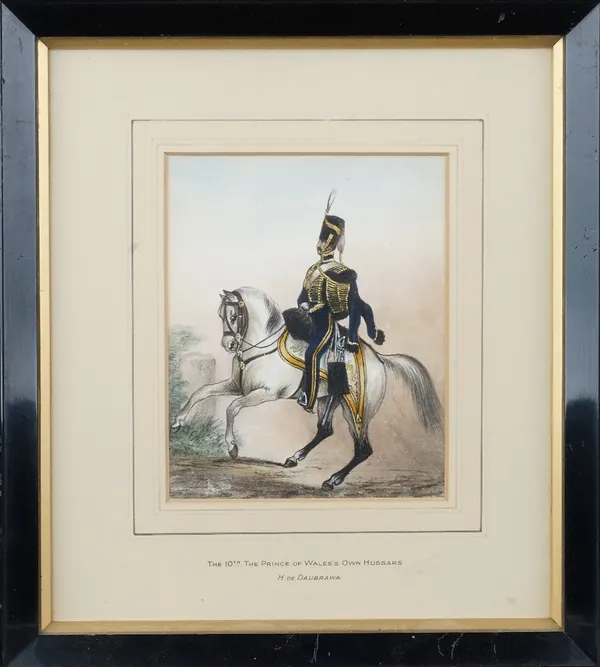 H. de Daubrawa (19th century), The 10th, The Prince of Wales's own Hussars, watercolour, 14cm x 11cm.Provenance: From the collection of HRH The Prince