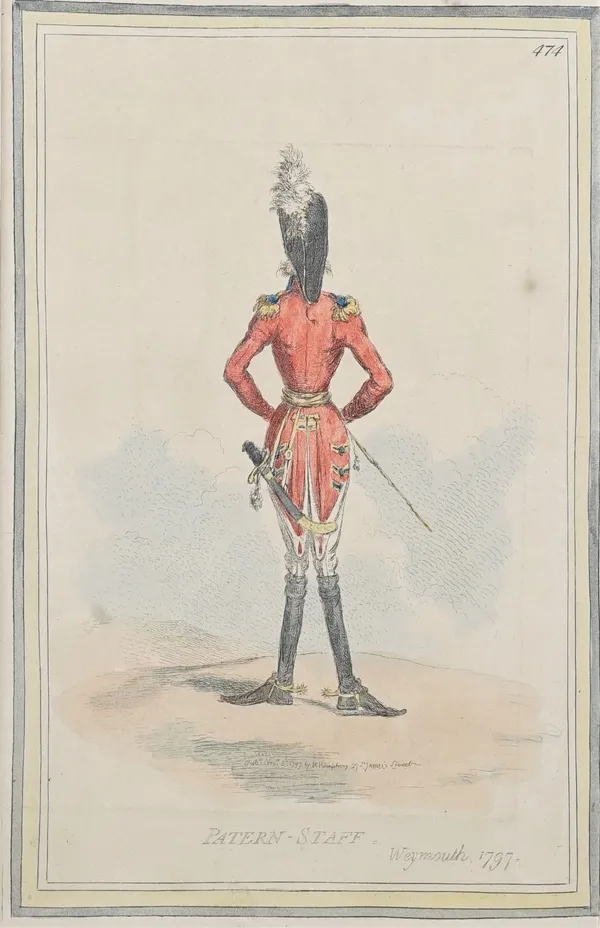 A group of six assorted hand coloured engravings and lithographs of 10th Hussars, including J. A. Atkinson, Light Dragoons, by W. Miller, together wit