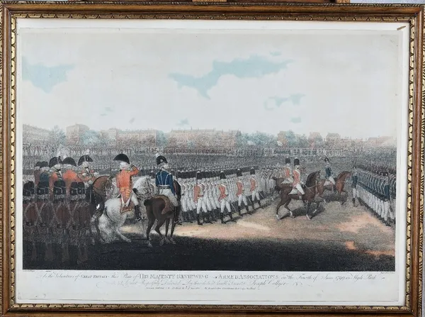 After Edward Dayes, To the Volunteers of Great Britain this plate of His Majesty review in the Armed Associations on 4th June 1799 in Hyde Park, colou