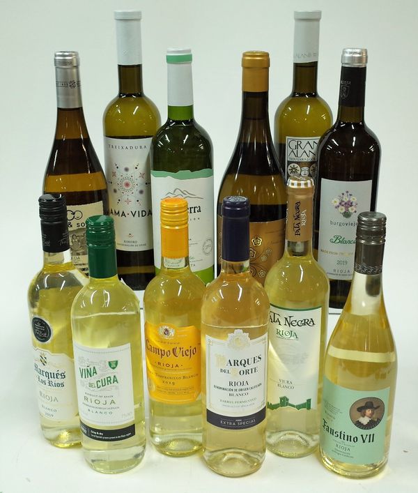 Box 113 - Spanish White Wine  Morrisons Best White Rioja 2019  Tesco White Rioja 2019  Campo Viejo Rioja Blanco 2019  Asda Extra Special Rioja Blanco