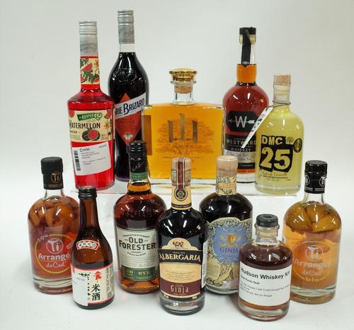 Box 12 - Mixed Spirits   Bainbridge Yama Organic Whisky  Suoyi Rice Wine   Parfait Amour Liqueur   De Cuyper Watermelon Liqueur   Ginja Berry Liqueur