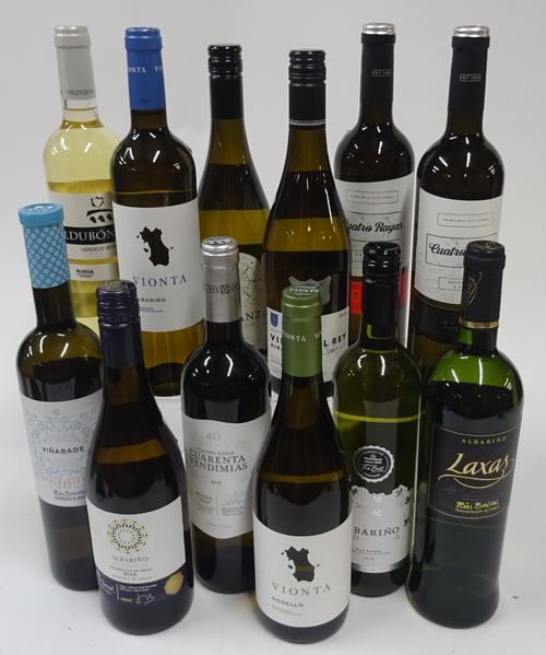 Box 120 - Spanish White Wine  Vinabade Albarino 2019  Rias Baixas Albarino 2019  Cuatro Rayas Verdejo 2019  Vionta Godello Monterrei 2019  Morrisons T