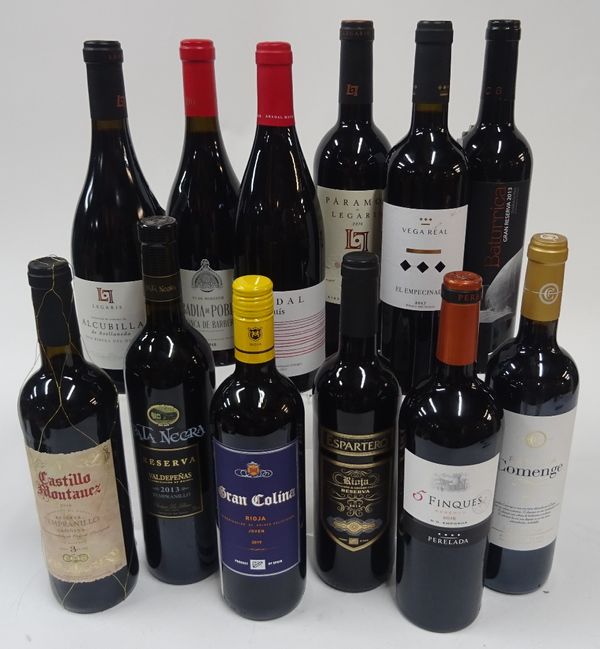 Box 122 - Spanish Red Wine  Castillo Montanez Reserva 2016  Pata Negra Reserva Valdepenas 2013  Gran Colina Rioja 2019  Espartero Rioja Reserva 2014