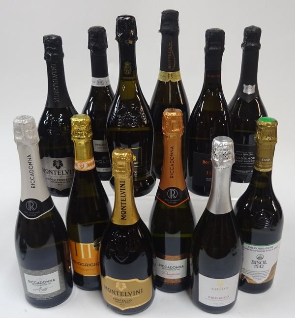 Box 128 - Italian Sparkling Wine  Riccadonna Asti  Priogrigio Spumante  Montelvini Prosecco  Riccadonna Prosecco  Amodo Prosecco  Bisol 1542 Prosecco