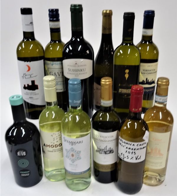 Box 131 - Italian White Wine  Prendas Vermentino 2019  Amodo Pecorino   Stemmari Grillo 2019  San Gimignano Vendemmia 2019  Ansonica Costa dell'Argent