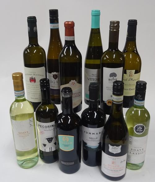 Box 136 - Italian White Wine  Rocca Sveva Soave 2019  Pecorino Terre di Chieti 2018  Tullum Passerina 2018  Jummare Grillo Biologico Sicilia 2019  Tes
