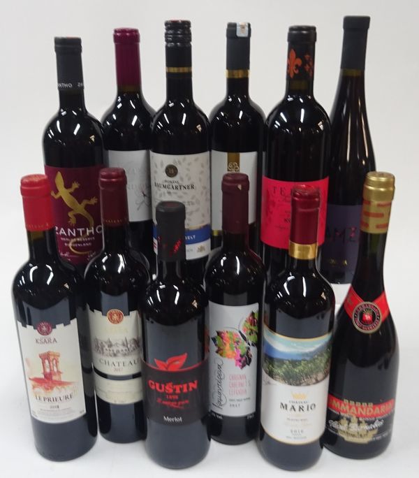 Box 153 - European and Mediterranean Red Wine  Ksara Chateau Lebanon 2017  Ksara Le Prieuré Lebanon 2018  Zantho Merlot Austria 2018  Gustin Merlot Sl