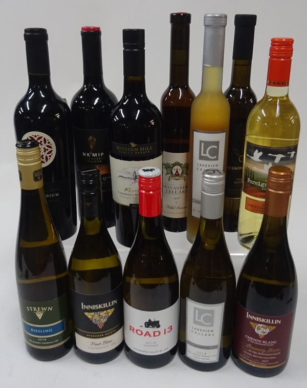 Box 162 - Canadian White, Red and Dessert Wine  Strewn Riesling 2018  Inniskillin Pinot Blanc 2018  Road 13 Viognier 2018  Lakeview Cellars Viognier 2