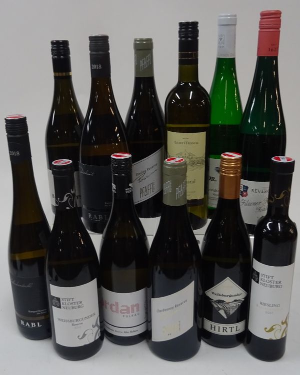 Box 173 - Austrian and German White WineRied Riesling 2018Weingut Reserve Weissburgunder 2018Jordan Reserve Gruner Veltliner 2018Pfaffl Vision Reserve