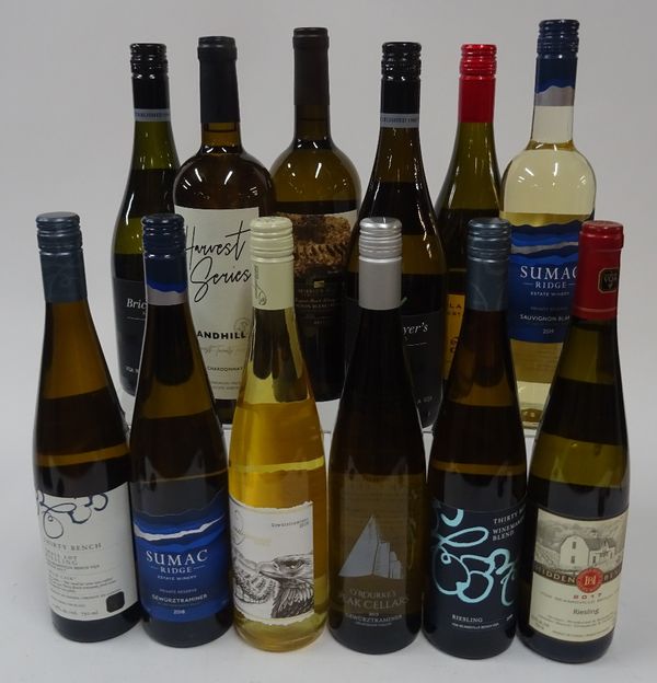 Box 183 - Canadian White Wine  Thirty Bench "Wild Cask" Small Lot Riesling 2017  Sumac Ridge Private Reserve Gewurztraminer 2018  Indigenous World Gew