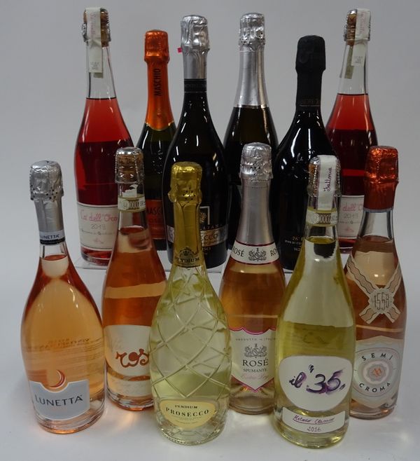 Box 187 - Italian Sparkling Wine  Lunetta Rosé  Cuvée Rosé Organico Extra Brut 2016  Rosé Spumante Extra Dry  Ca'dell'Oro Rosé Brut 2019 (2 bottles)