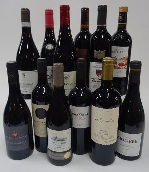 Box 193 - French Red Wine  Chateau Gigognan Cotes du Rhone 2018  Domaine de L'Ostal Minervois la Liviniere 2017  Roche Mazet Pinot Noir 2019  Chabbert
