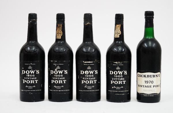 Four bottles of 1966 Dow's Vintage Port and a bottle of 1970 Cockburn's Vintage Port, (5).