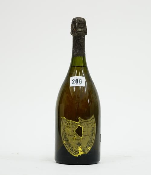 One bottle of 1973 Dom Perignon Vintage Champagne, (label torn).