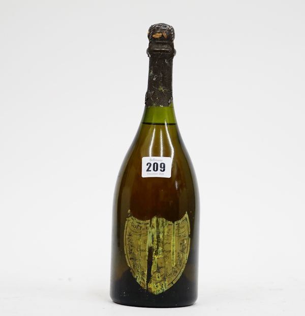 One bottle of 1975 Dom Perignon Vintage Champagne, (label torn).