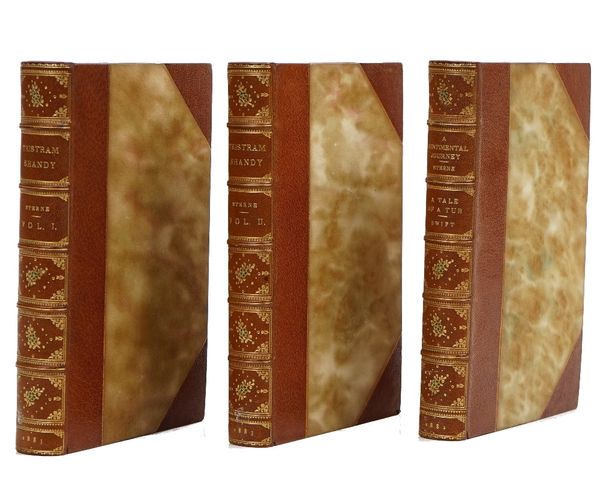 BINDINGS - Laurence STERNE (1713-68).  The Life and Opinions of Tristram Shandy. London: J. C. Nimmo and Bain, 1883. 2 volumes, large 8vo (224 x 142mm