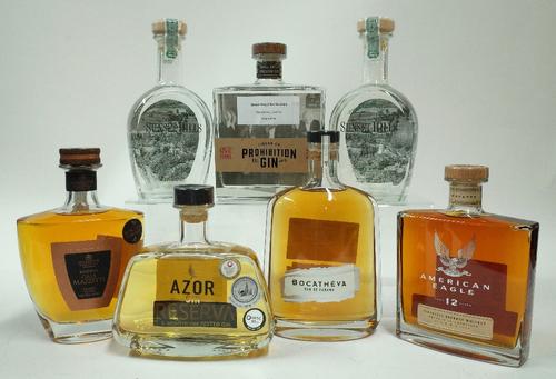Box 36 - Mixed Spirits (7 bottles)  Halewood American Eagle 12YO Bourbon  BBC Spirits Panama Rum  Drinks & Flavours Azore Reserva Gin  Mazzetti D'Alta