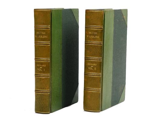 HOWARD, Henry Eliot (1873-1940).  The British Warblers. A History with Problems of their Lives. London: R. H. Porter, 1907-14. 2 volumes, tall 4to (28