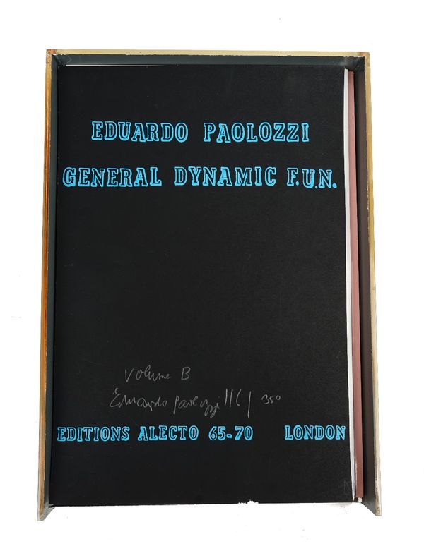 PAOLOZZI, Eduardo (1924-2005).  General Dynamic F.U.N.  Volume II of Moonstrips Empire News. [Volume B.]  London: Alecto Editions, 1970. Folio (381 x