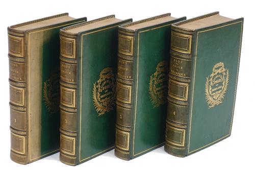 BIOT, Jean-Baptist (1774-1862).  Traité de Physique Expérimentale et Mathématique. Paris: Chez Deterville, 1816. 4 volumes, 8vo (203 x 125mm). Half ti